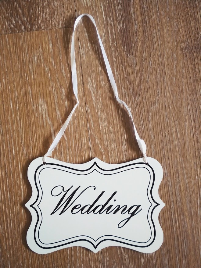 Schild Wedding Holz