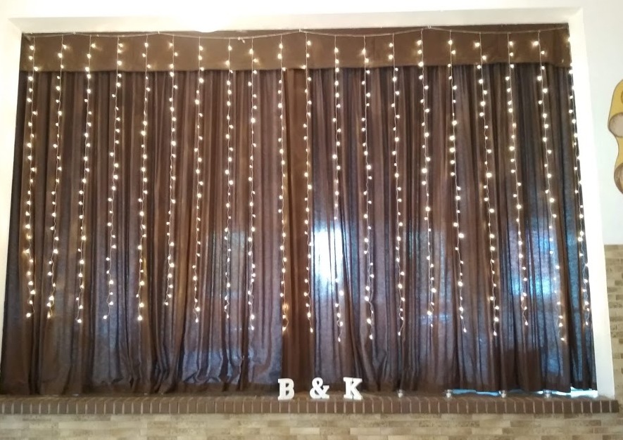 LED Vorhang warm weiß 3x3m