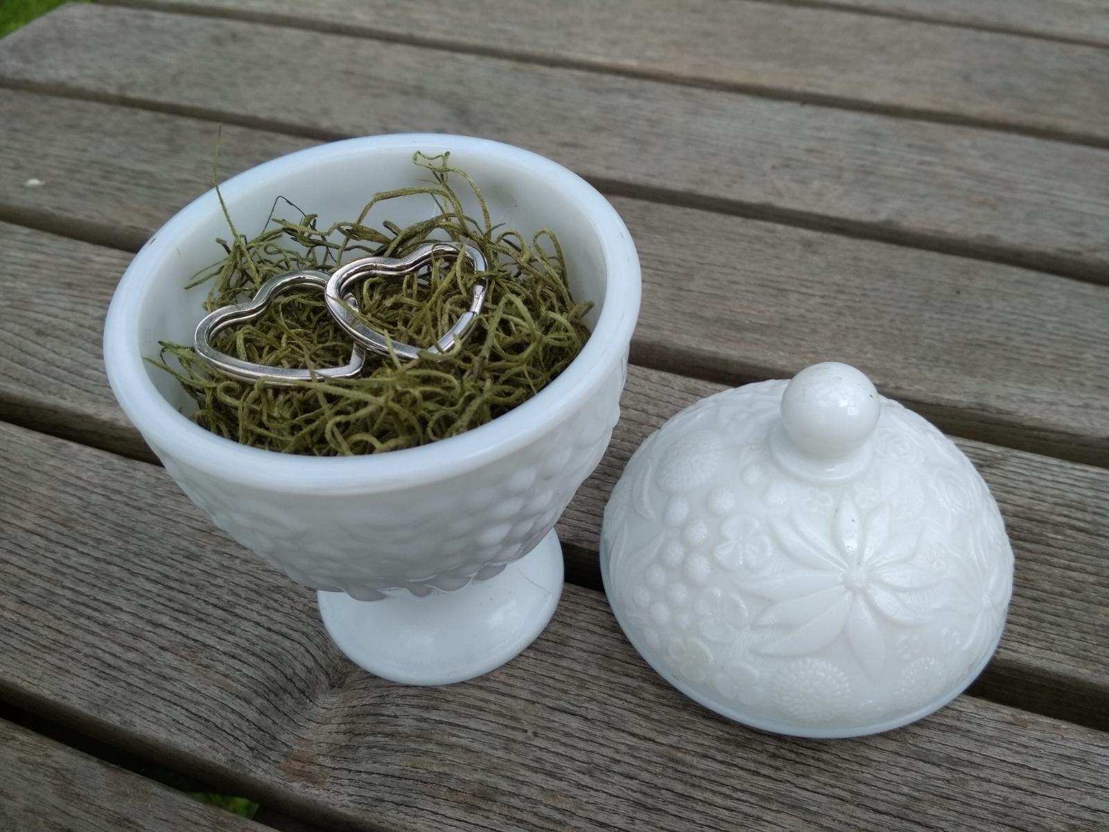 Ringkissen Vintage Schale auf Fuß