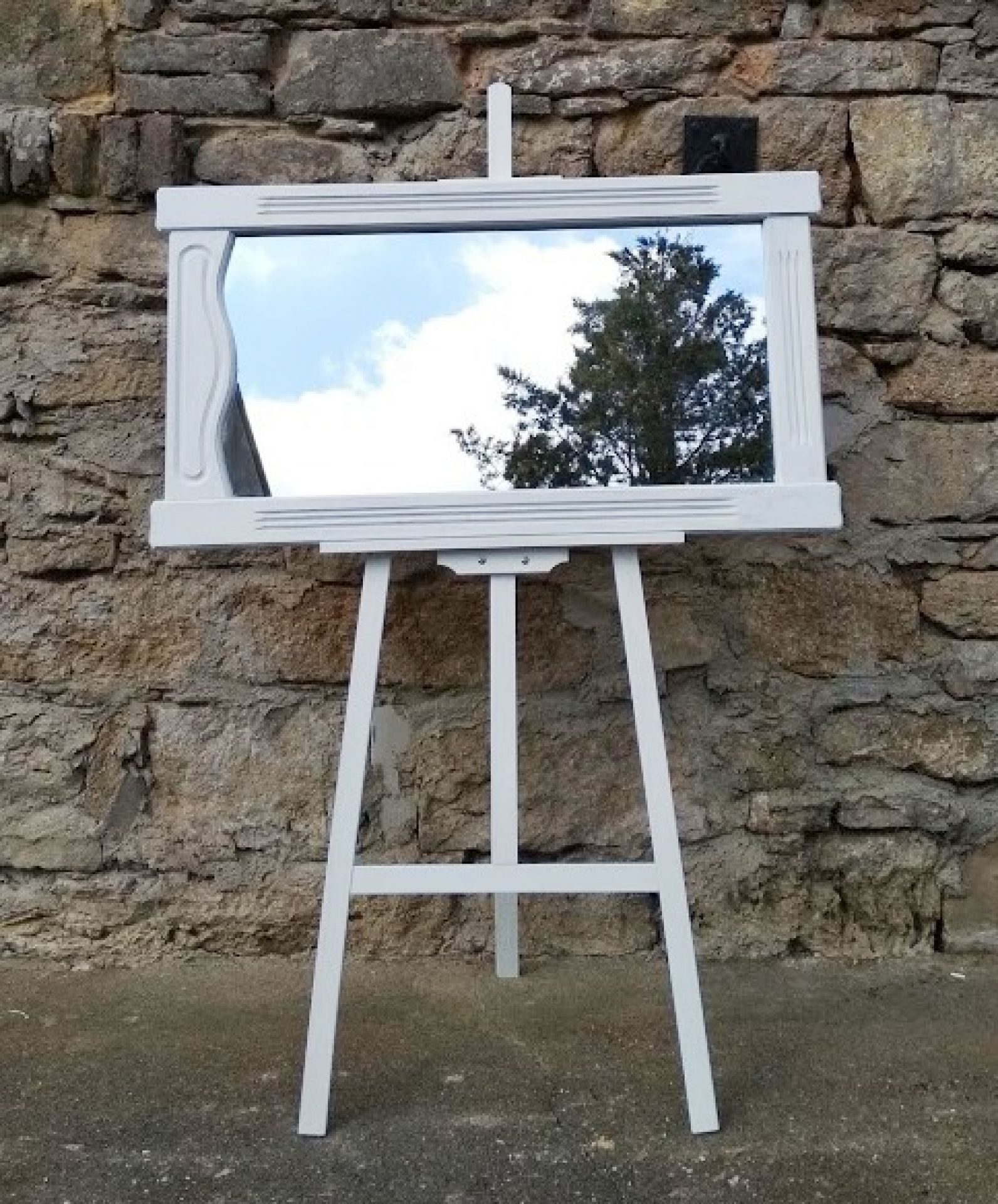 DAJAVE 4er Set Faltbare Staffeleien, 160 Cm Hoch, Weiß, Für Poster, Hochzeitsschilder & Kunst